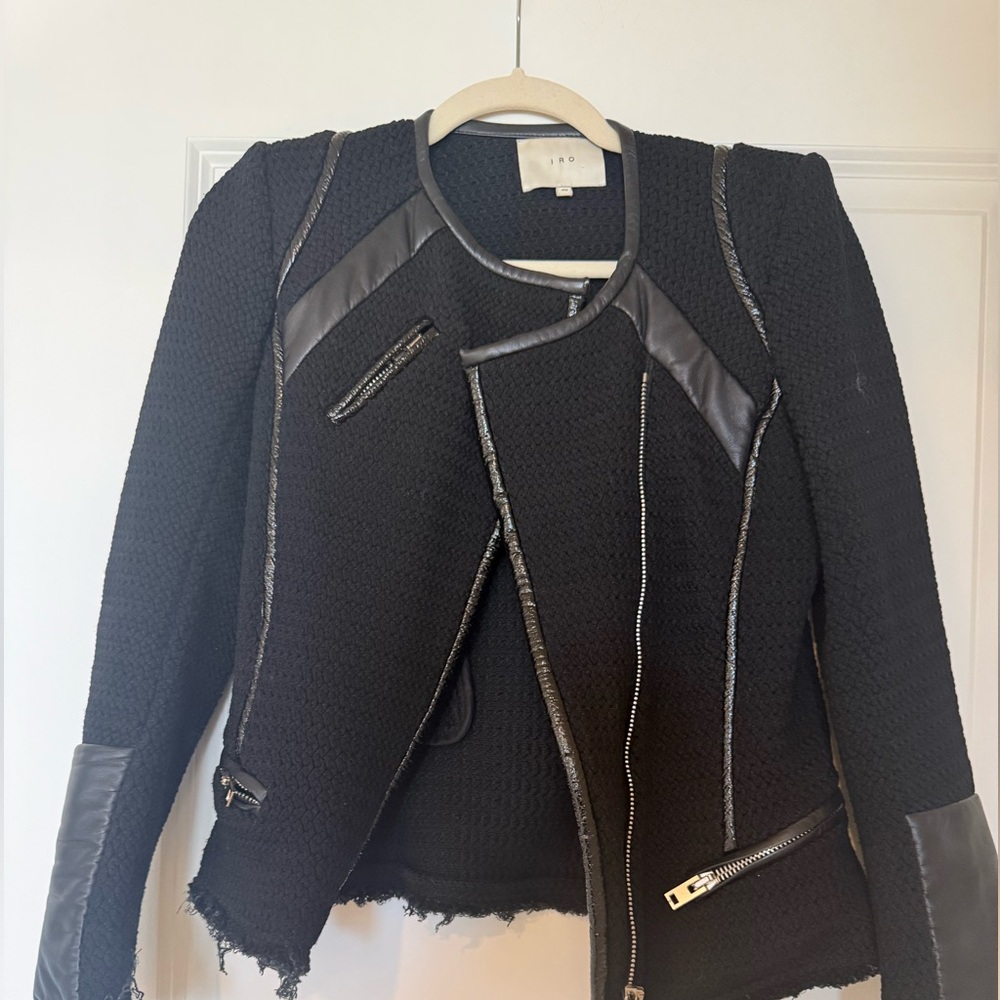 IRO Black Jacket with Leather Accents